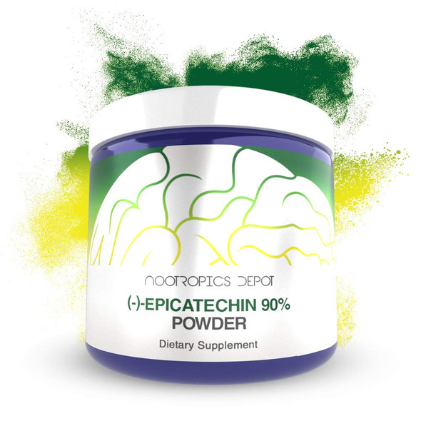 Epicatechin 90% Powder | 25 Grams | (-)-epicatechin | Promotes Cardiovascular Health | Promotes Strength and Muscle Function