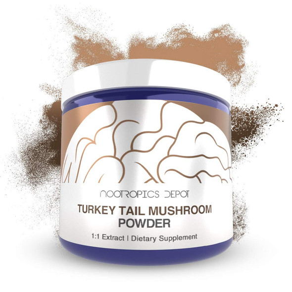 Turkey Tail Mushroom Powder | 60 Grams | Trametes versicolor | Organic  ing Body Extract | Promotes Healthy Cellular Function