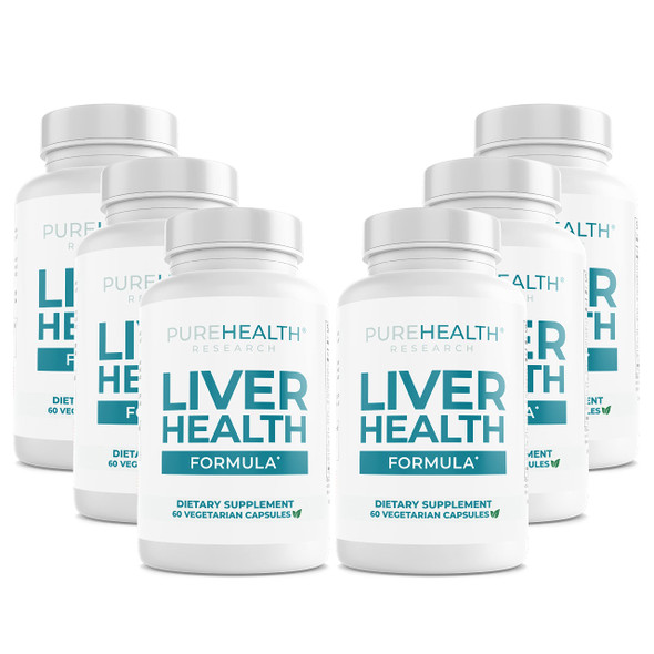 PUREHEALTH RESEARCH Liver Health Detox and Cleanse Supplement for Fatty Liver - Liver Support Supplements for Women & Men - Blend with Artichoke Extract, Milk Thistle and Dandelion - 360 Capsules
