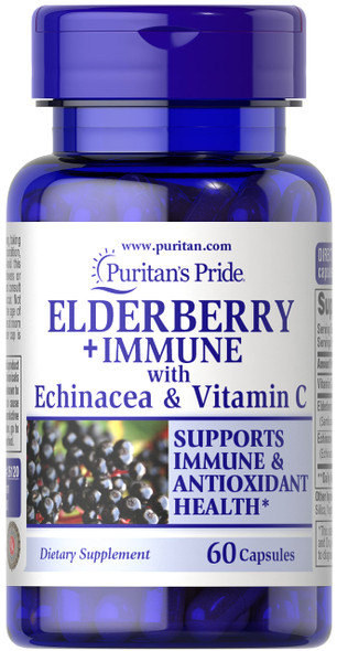 Puritan's Pride Elderberry Plus Immune with Echinacea & Vitamin C