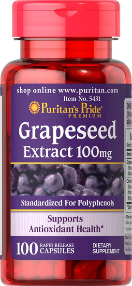 Puritan's Pride Grapeseed Extract 100 mg-100 Capsules
