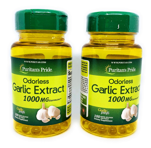 Puritan's Pride Odorless Garlic 500mg/200 Softgels (2 Pack)