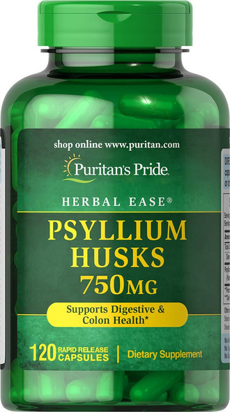 Puritans Pride Psyllium Husks 750 mg