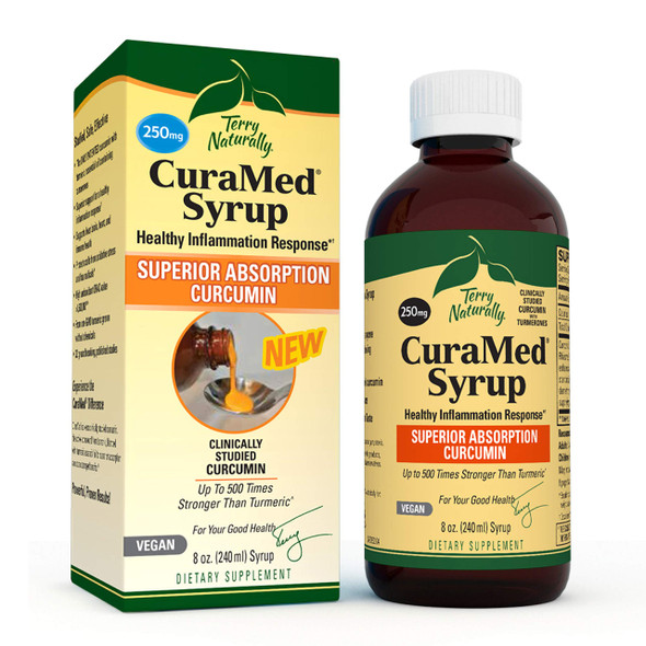 Terry Ly Curamed Syrup - 250 Mg Bcm-95 Curcumin - Promotes Healthy Inflammation Response, Liver, Brain, Heart & Immune Health - 8 Fl Oz (48 Servings)