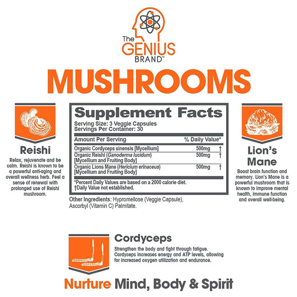 The Organic Brain & Immune Boosting Bundle with Genius Mushrooms & Greens