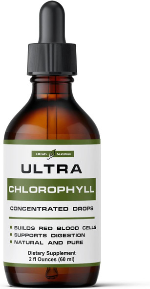 Liquid Chlorophyll Drops “ Boost Energy, Strengthen Immune System, Detox and Cleanse The Body. Chlorophyll Drops for Water Works as a Natural Deodorant. 120 Servings.