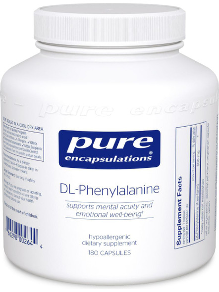 Pure Encapsulations, DL Phenylalanine, 500 mg, 180 vcaps
