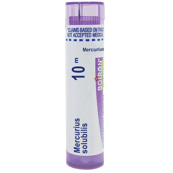 Boiron Mercurius Solubilis 10M for Sore Throat with Bad Breath & Excess Salivation - 80 Pellets