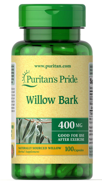 Puritan's Pride Willow Bark 400 mg-100 Capsules