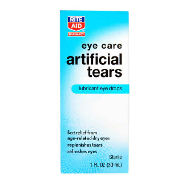 Rite Aid  Tears, Polyethylene Glycol Lubricant Eye Drops - 1 oz | Eye Lubricant Drops for Dry Eyes | Dry Eye Formula | Eye Care for Age-Related Dry Eyes | Replenishes Tears & Refreshes Eyes
