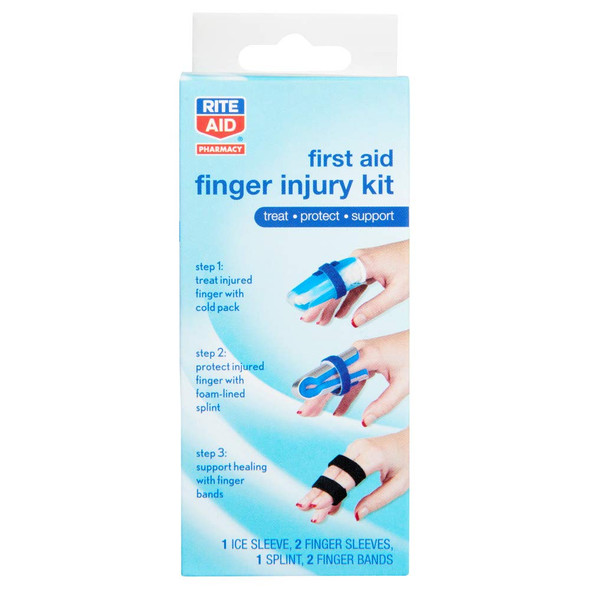 Rite Aid Finger Injury Kit | Treat, Protect, and Support for Finger Injuries | First Aid Splint | First Aid Kit | Athletic First Aid Kit Sports