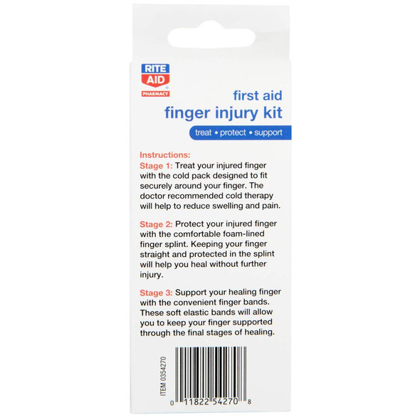 Rite Aid Finger Injury Kit | Treat, Protect, and Support for Finger Injuries | First Aid Splint | First Aid Kit | Athletic First Aid Kit Sports