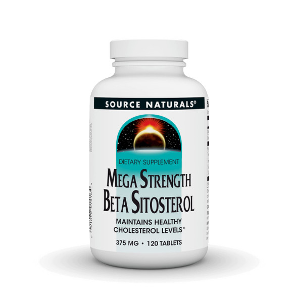 Source s Mega Strength Beta Sitosterol, Plant Sourced Supplement to Help Maintain Health, 375mg - 120 Tablets