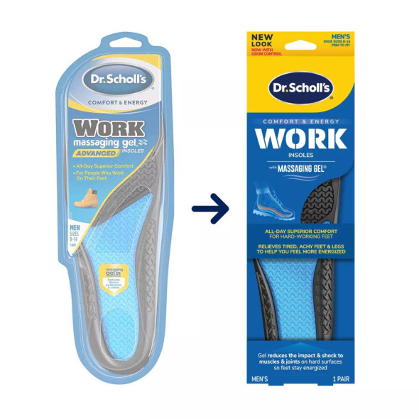 Dr. Scholl's Comfort & Energy Work Insoles For Men 1 Pair, Size 8-14
