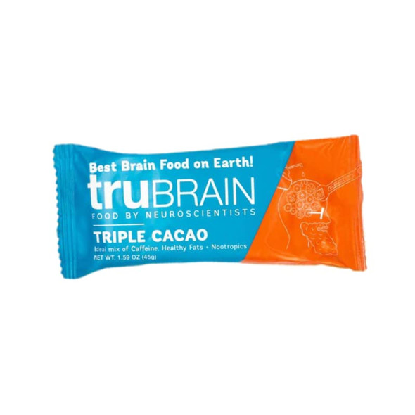 TruBrain Nootropic Bars - Focus, Energy, Clarity. Fast Absorbing Nootropics Bars | Brain Boosters | Improve Memory | Stop Procrastination