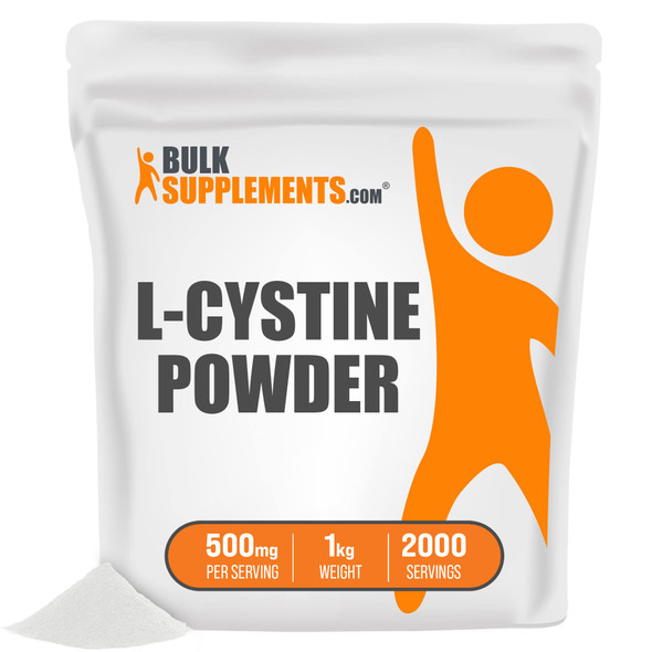 BulkSupplements L-Cystine Powder - Amino  Supplement for Immune Support, Antioxidants Source -  - 500mg , 2000 Servings (1 Kilogram - 2.2 lbs)