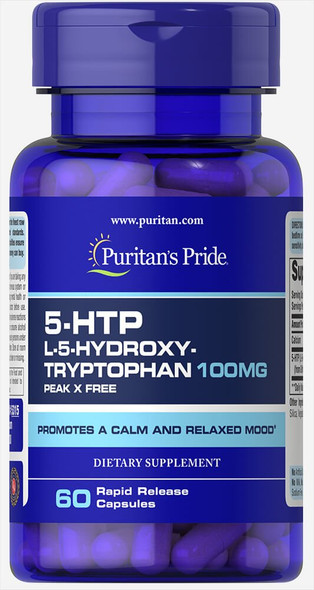 Puritan's Pride 5-HTP 100 mg (Griffonia Simplicifolia)-60 Capsules