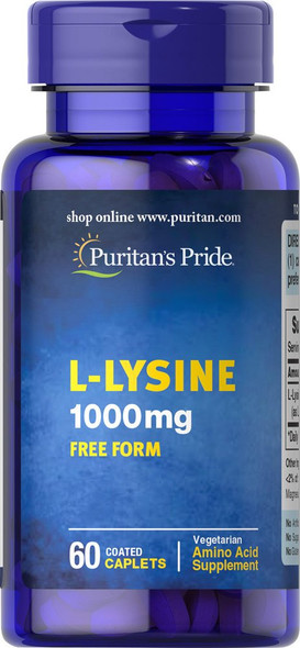 Puritan's Pride L-Lysine 1000 mg-60 Caplets