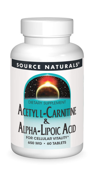 Source s Acetyl L-Carnitine & Alpha-Lipoic  650mg - 60 Tablets