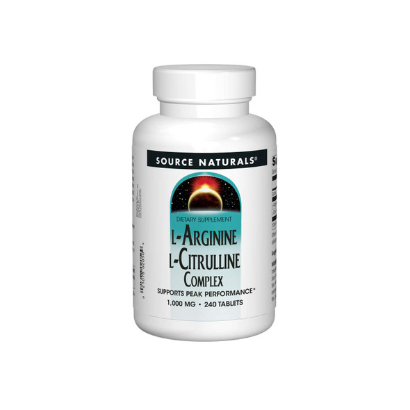 Source s L-Arginine L-Citrulline Complex 1000mg Essential Amino  Supplement - 240 Tablets