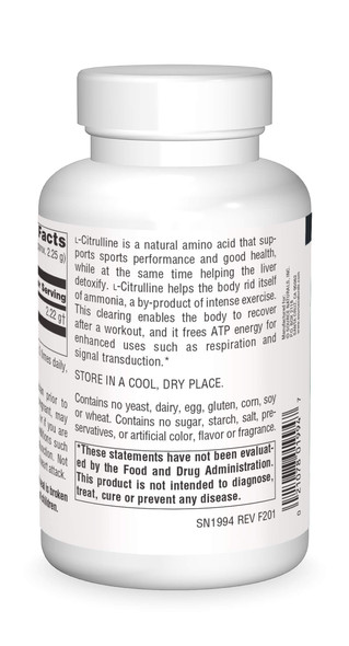 Source s L-Citrulline Powder, Supports Exercise Recovery, Energy, and Detoxification - 100g