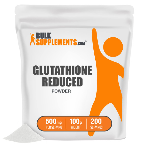 BulkSupplements Glutathione Reduced Powder (Reduced Glutathione) - for Antioxidant & Liver Support - , Soy Free - 500mg  (100 Grams - 3.5 oz)
