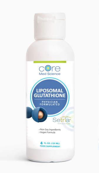 Liposomal Glutathione by Core Med Science - 500mg - 4 Fl Oz - Setria - Antioxidant Supplement