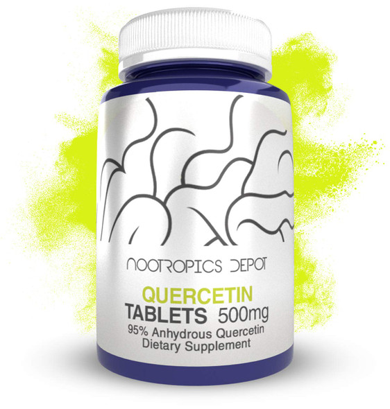 Nootropics Depot Quercetin Tablets | 500mg | 120 Count | 95% Anhydrous Quercetin