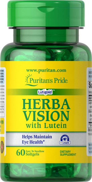 Puritan's Pride Herbavision with Lutein and Bilberry 60 Softgels