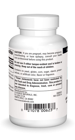 Source s DMAE, Dimethylamino Bitartrate - Supports Mental Concentration - 100 Tablets
