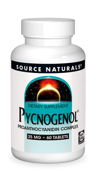 Source s Pycnogenol 25 mg Proanthocyanidin Complex - 60 Tablets