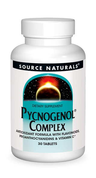 Source s Pycnogenol Complex - Antioxidant Formula Rich In Flavonoids, Proanthocyanidins & Vitamin C - 30 Tablets