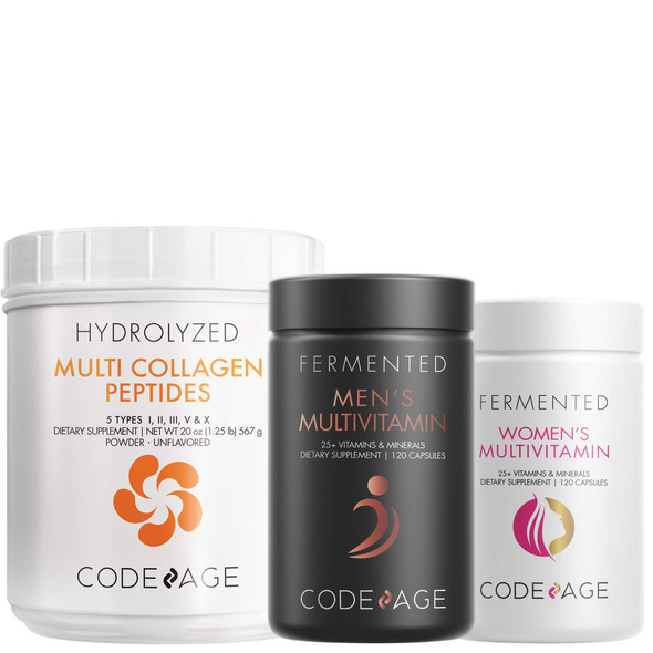 Codeage - Multi Collagen Protein + His and Her Multivitamin Bundle