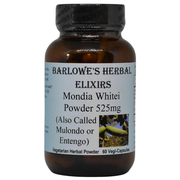 Mondia Whitei | Herbal Powder | 525mg Per Capsule | 60 Vegan Capsules | Glass Bottle | Stearate-Free | Additive-Free