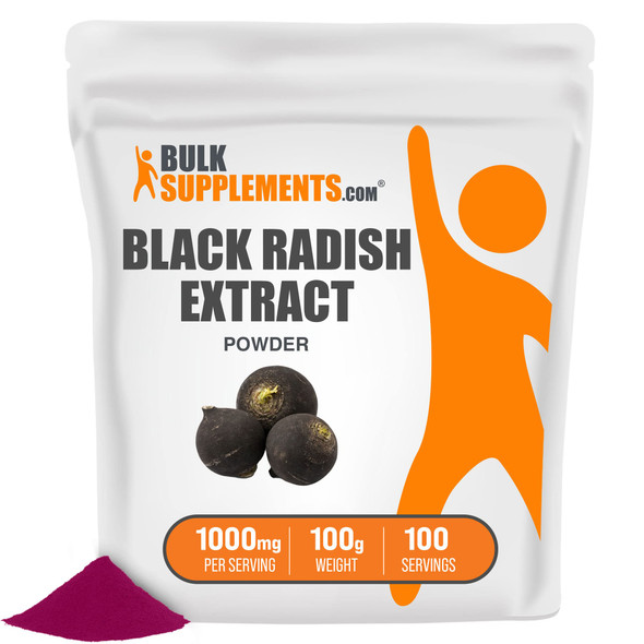 BulkSupplements Black Radish Extract Powder - Liver Support - Spanish Black Radish Extract - Liver Supplement - Herbal Supplements for Liver and Digestive Health (100 Grams - 3.5 oz)