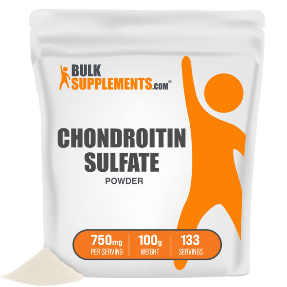BulkSupplements Chondroitin Sulfate Powder - Chondroitin Supplements - Joint Support Supplement - Ligament and Tendon Supplements - Bone Strength Supplements (100 Grams - 3.5 oz)