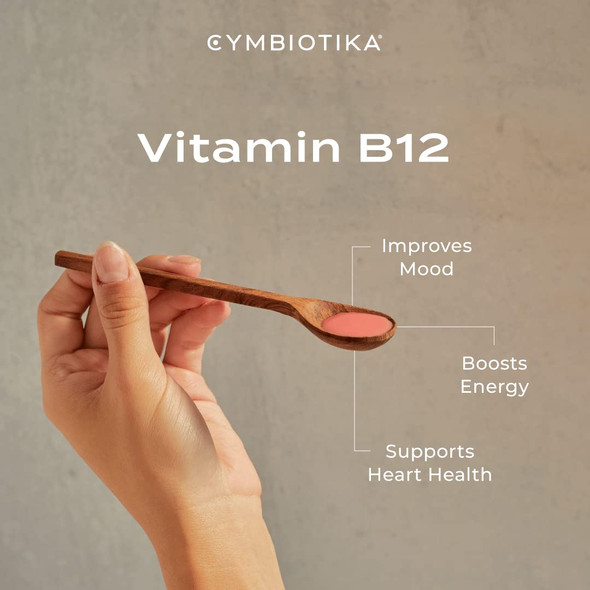 CYMBIOTIKA Synergy Vitamin B12 1250 mcg Liquid Supplement, Energy Booster, Supports Mood & Cell Production, Strengthens Hair, Skin & Nails, Non-GMO, Gluten &  Free, Keto & Vegan Friendly - 2 oz