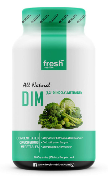 DIM Supplement 500mg - DIM Diindolylmethane  Vegan Friendly, Non GMO, Gluten and Soy Free