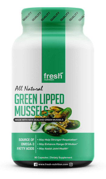 Green Lipped Mussel Capsules - Strongest DNA Verified from New Zealand - Perna Canaliculus Omega Supplement for Hip and Joint - Non GMO