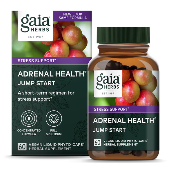 Gaia Herbs Jump Start - Helps Sustain Healthy Energy and  Levels - with Cordyceps, Schisandra, Rhodiola, and Licorice - 60 Vegan Liquid Phyto-Capsules (30-Day Supply)