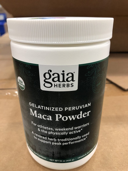 Gaia Herbs Maca Powder -  Energy Supplement - Supports and Maintains Healthy Energy and Stamina - Made with USDA Certified Organic Maca Root (Lepidium meyenii) - 16 Oz (138-Day Supply)