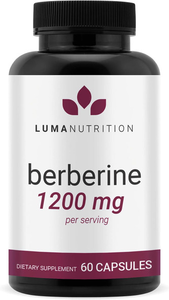 Luma Nutrition Berberine Supplement - Berberine 1200mg Per Serving - Berberine HCI - Berberine Plus - 60 Berberine Capsules