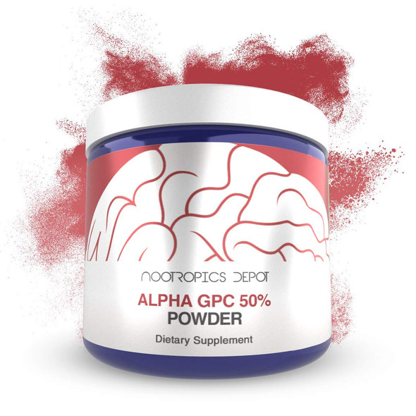 Alpha GPC Powder (50%) | 60 Grams | Cholinergic Supplement | Brain Health Supplement | Supports Healthy Brain Function | Enhance Cognition, Memory + Focus