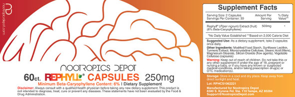 Nootropics Depot Rephyll Capsules  250mg  60 Count