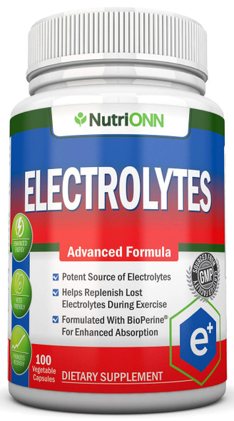 Electrolytes - 100  Electrolyte Replacement Capsules - Premium Keto Friendly Pills - No  - Great for Hydration, Recovery and Hangovers - Trace Minerals Potassium, Magnesium,  Salts