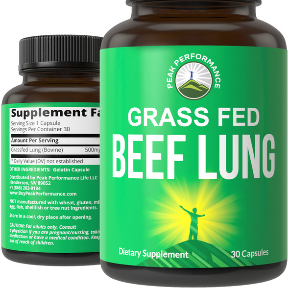 Grass Fed Beef Lung Capsules. Lung Support Supplement. Organs, Glandular, Lung Health Supplements. Desiccated to Retain Nutrients. Pills For Ancestral Lifestyle, Respiratory, Breathing, Cleanse, Detox