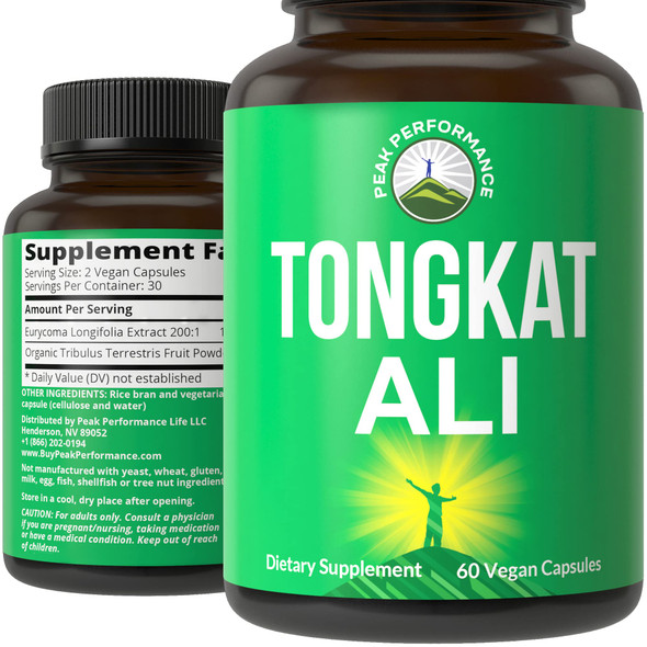Tongkat Ali for Men (Longjack) Ultra High Strength 200:1 Extract in Vegan Capsules. Tongkat-Ali Pills Support  Energy, Stamina, Athletic Performance