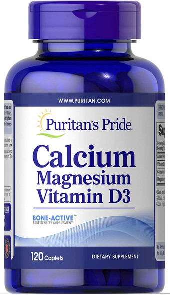 Puritan's Pride Calcium Magnesium Vitamin D3-120 Caplets