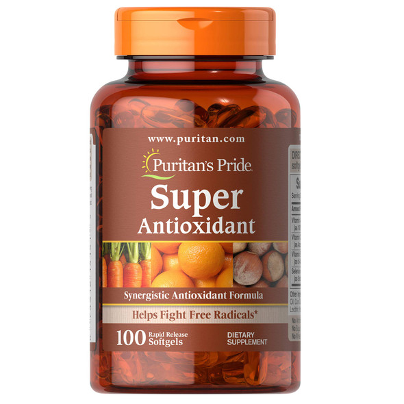 Puritan's Pride Formula, Softgels by Super Antioxidant 100 Count (Pack of 1)
