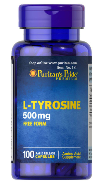 Puritan's Pride L-Tyrosine 500 mg-100 Capsules